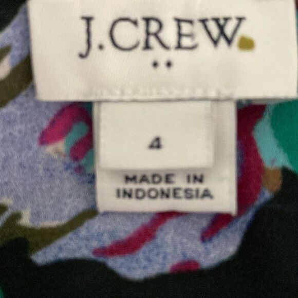 J.Crew floral print flutter sleeve blouse size 4 - Picture 8 of 10